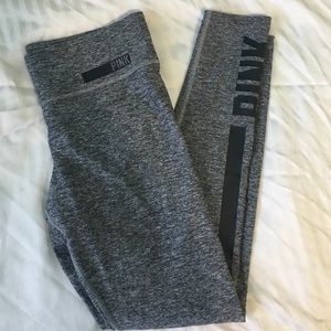 PINK grey mesh leggings