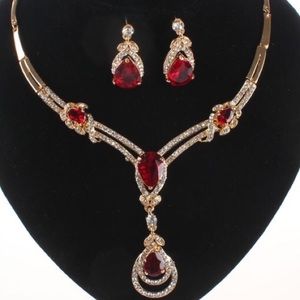 14k gold plated wedding party jewelry set