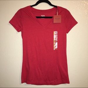 MOSSIMO Red V Neck Tee