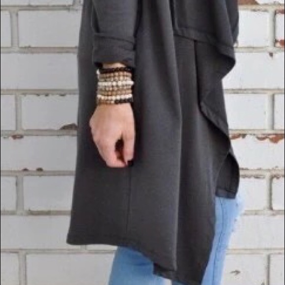 Gray high low jacket - Picture 2 of 4