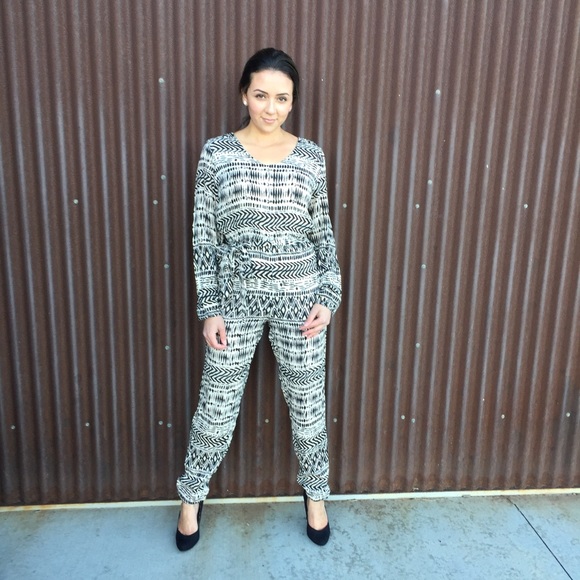 Black Tribal Jumpsuit