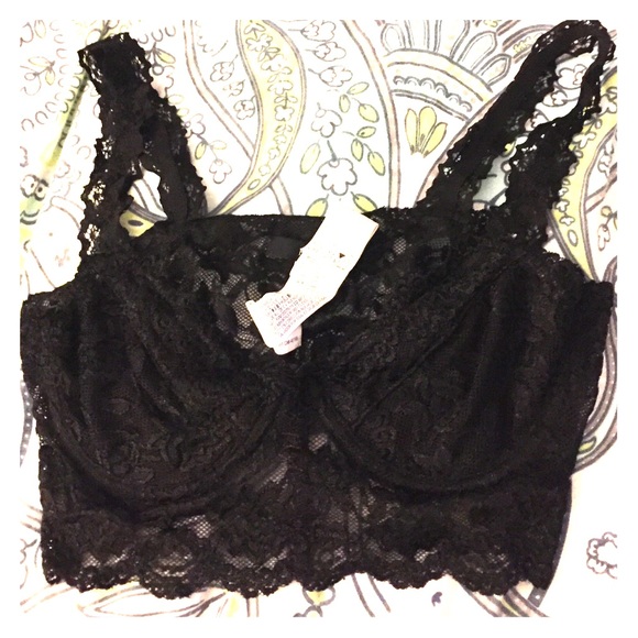 Lace bralette with underwire.
