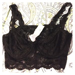 Lace bralette with underwire.