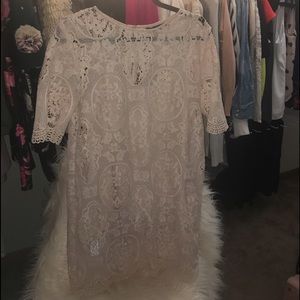 Nude white Lacey dress