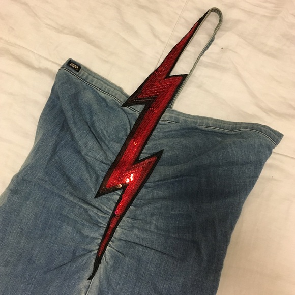 Miss Sixty denim lightning bolt mini dress ⚡️ - Picture 2 of 4