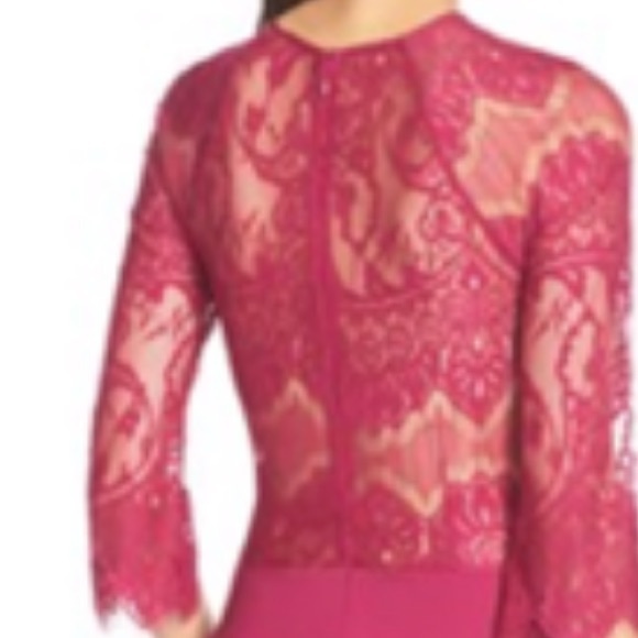 ❌SOLD❌✨NEW✨Black Lace Panel Fit and Flare Dress - Picture 3 of 3