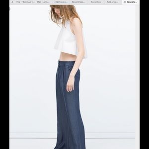 NWT Loose fitting Zara cotton denim wide leg jeans