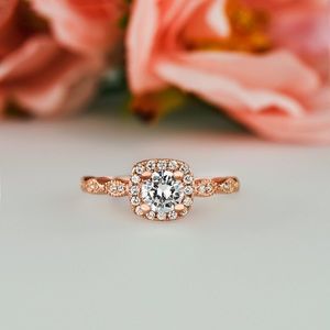 Rose gold engagement ring💍❤️