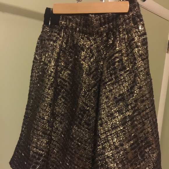 alice+olivia gold skirt .