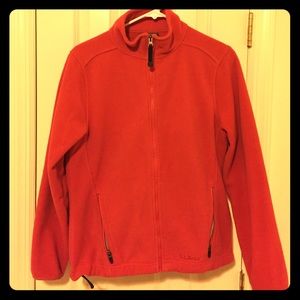 Women's L.L. Bean rust orange heavy fleece jacket