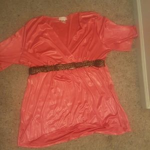 Coral blouse