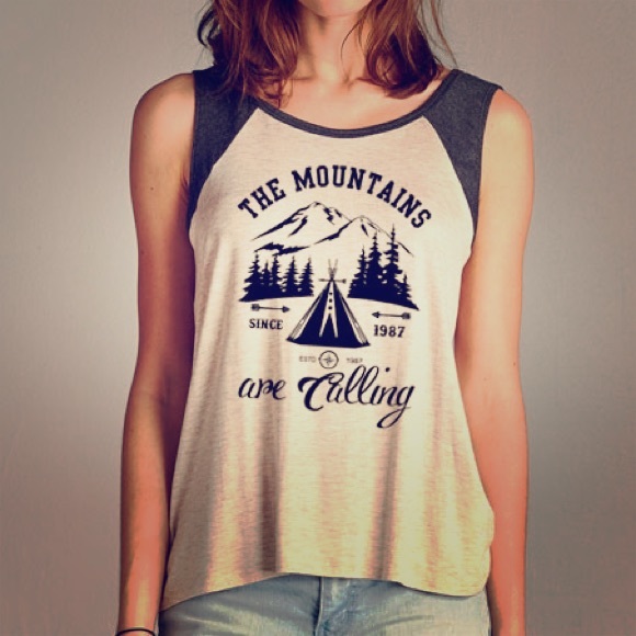 The Mountains Are Calling Muscle Tank