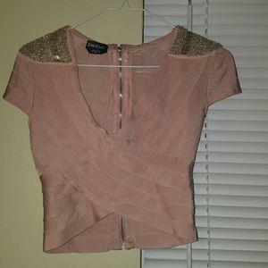 Sexy cutoff Bebe top
