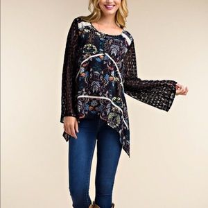 Lace long sleeve top
