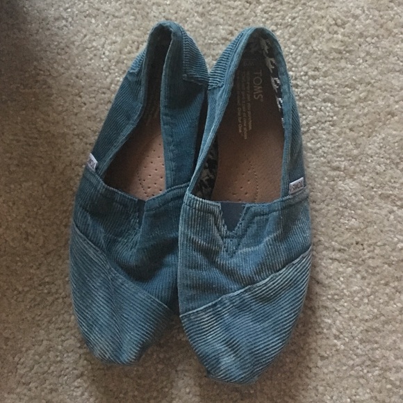 Blue Teal Corduroy TOMS