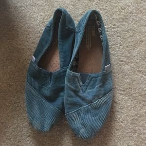 Blue Teal Corduroy TOMS