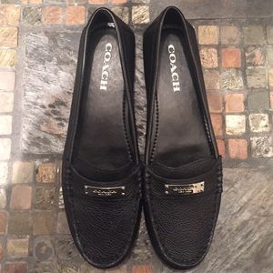 NWOT Black FREDRICA Coach pebbled leather shoes