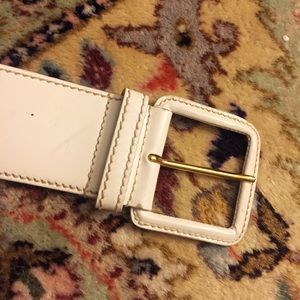 MIU MIU White Leather Belt, never worn