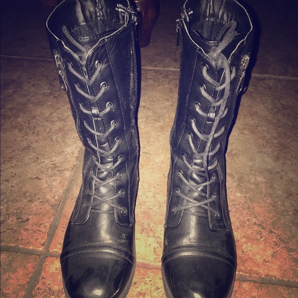 Lace up combat boots