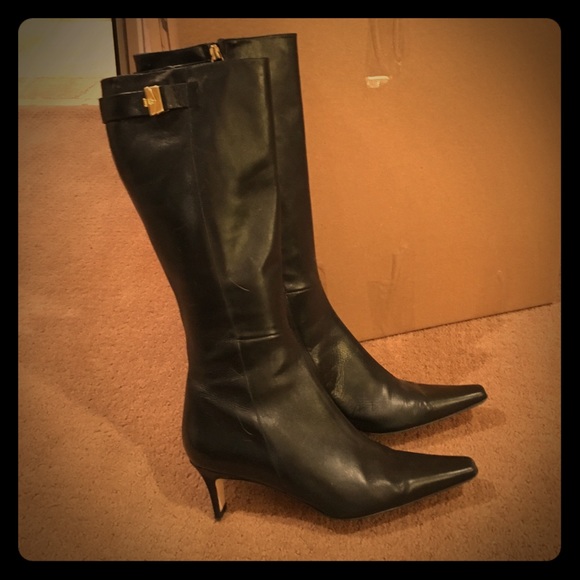 Holiday sale🎄Black Kate Spade Leather Boots 8m.