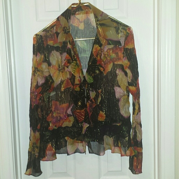 Sheer floral design top