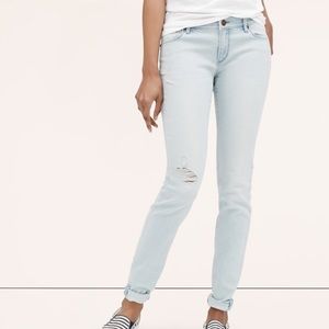 LOFT Petite Destructed Modern Skinny Jeans