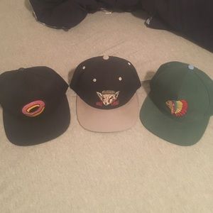 3 ODD FUTURE SNAPBACKS GREAT DEAL
