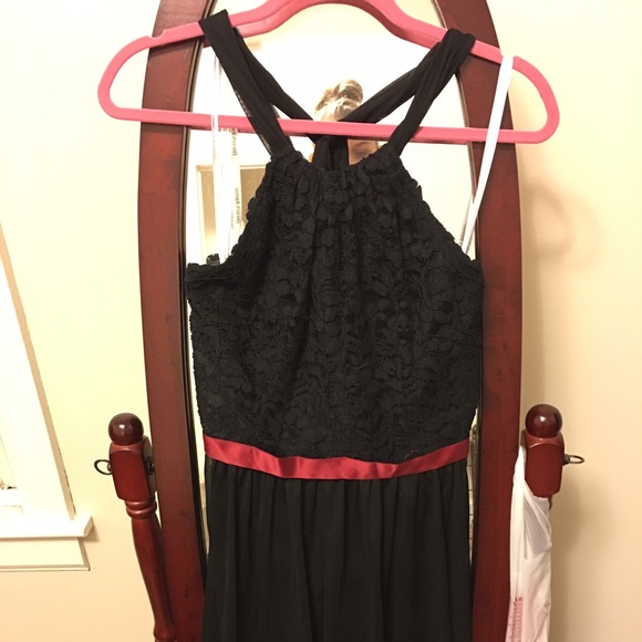 Davids bridal halter top dress