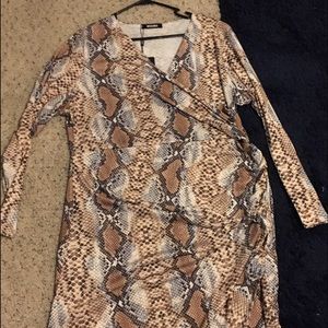 Sexy snake print dress
