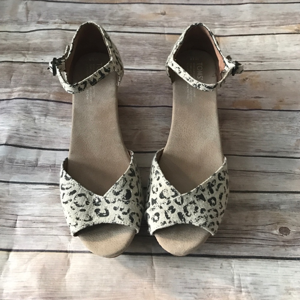 Toms Animal Print Wedges