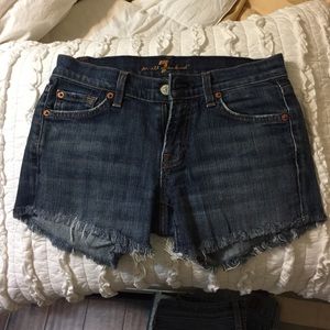 7 for all mankind cut off shorts
