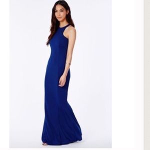 Royal blue maxi formal dress
