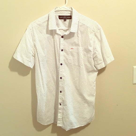 White short sleeve button up.