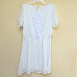 White chiffon dress
