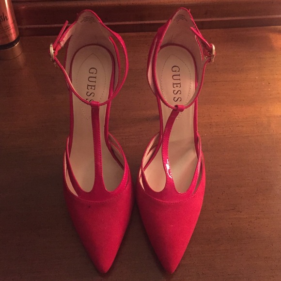 Red hot red stiletto heels - never worn