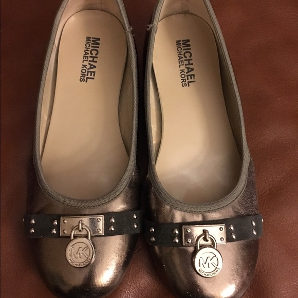 Michael Kors metallic flats.