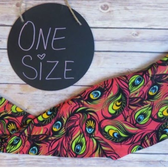 Lularoe One Size peacock leggings UNICORNS