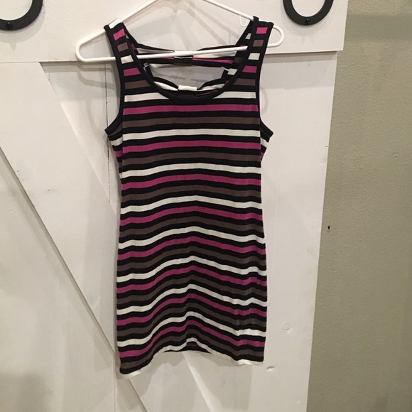 Striped body con dress
