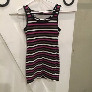 Striped body con dress