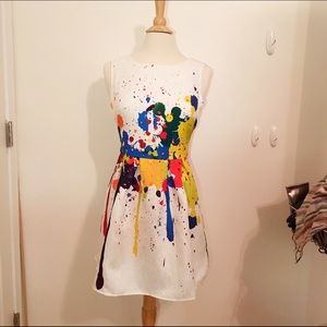 Paint splatter dress. NWOT