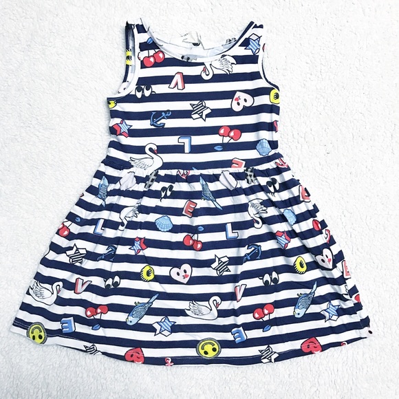 3T H&M cherry striped dress.