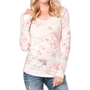 Miss Me Crochet Back Long Sleeve Top