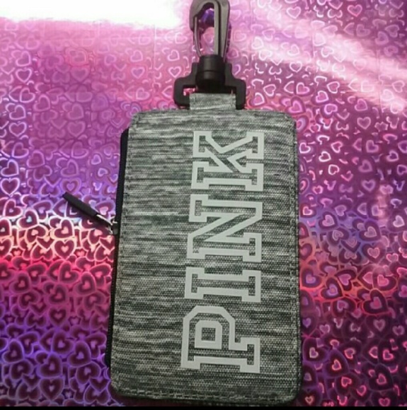 Vs pink lanyard and card holder NEW