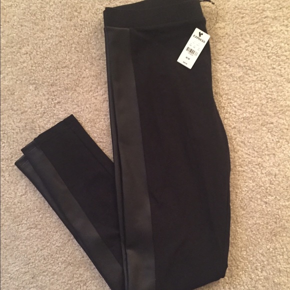 Leggings lined with leather