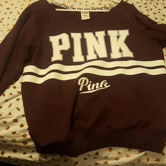 Victoria secret pink crew maroon