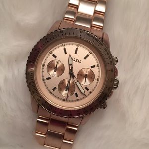 Fossil light pink watch