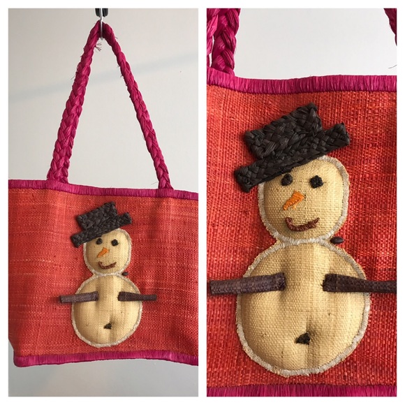 Christmas snowman shoulder bag purse