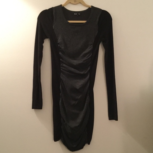 Express ruched sweater dress