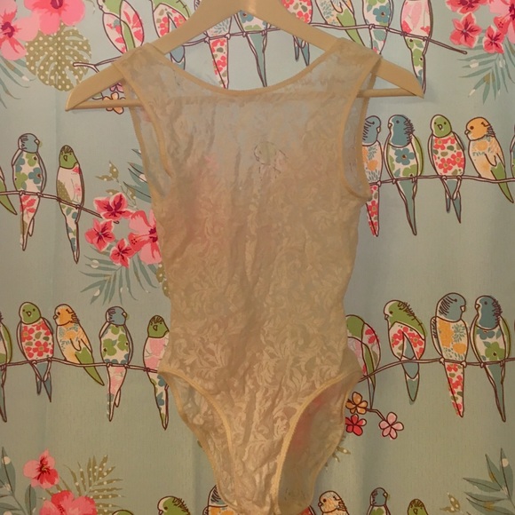 Super sexy white lace unitard - vintage