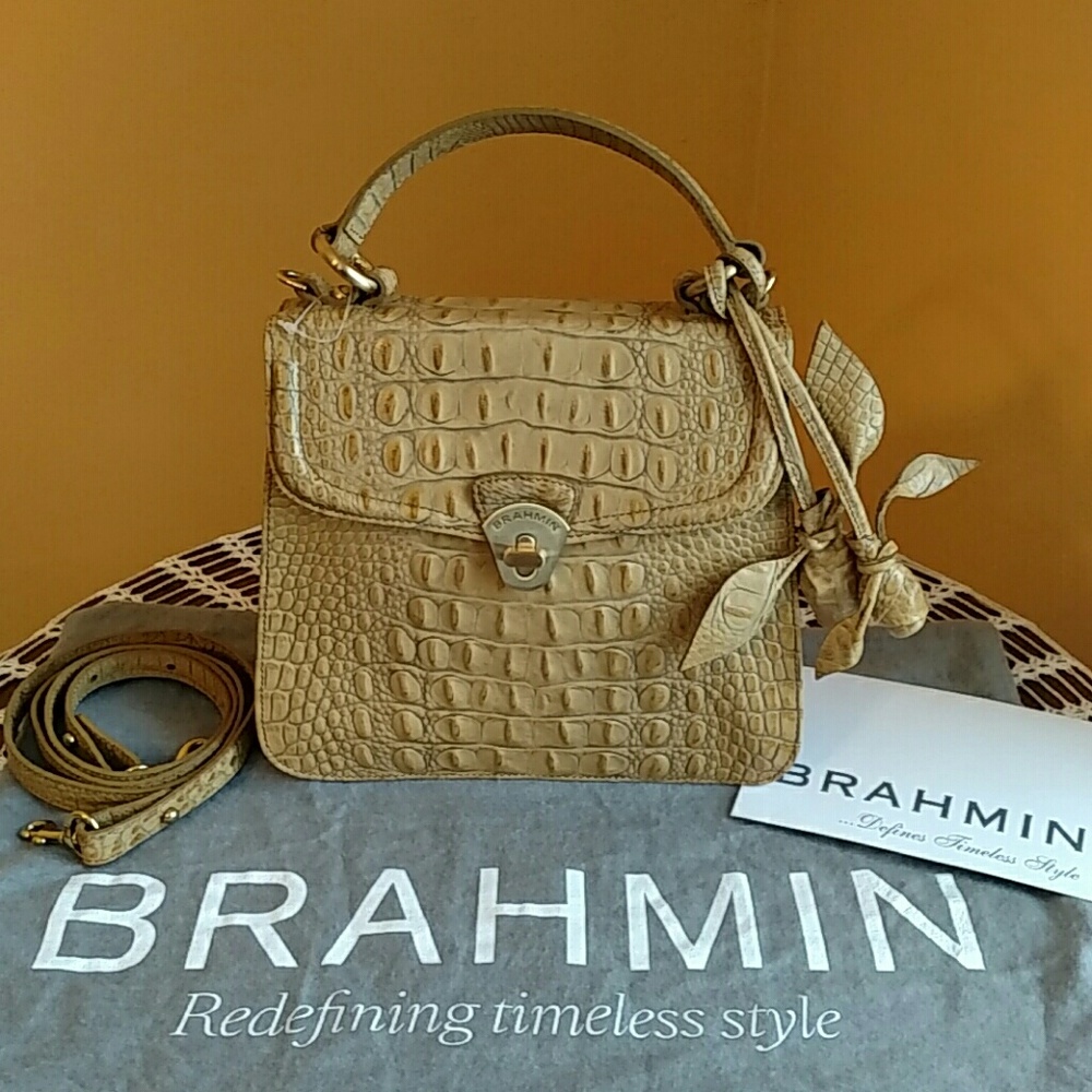 Brahmin Vittoria Rose Natural Lady Melbourne Purse